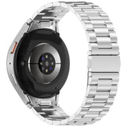 For Samsung Galaxy Watch 4 40 / 44mm Three Beads Button Quick Release Metal Watch Band(Silver)