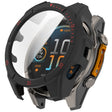 For Garmin Fenix 8 AMOLED 51mm Tempered Glass Film Integrated PC Watch Case(Black Red) - free shipping - PMC TechLife - Order now!