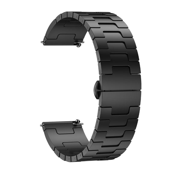 For Samsung Galaxy Gear S3 Frontier Titanium Alloy 22mm Metal Watch Band(Black)