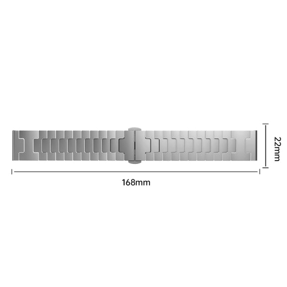 For Samsung Galaxy Gear S3 Frontier Titanium Alloy 22mm Metal Watch Band(Black)