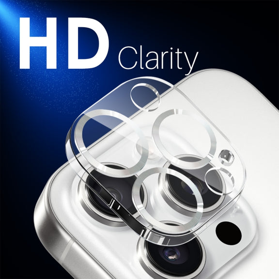 For iPhone 16 Pro / 16 Pro Max NORTHJO Camera Lens Protector CD Veins 3D Tempered Glass Film(Silver)