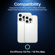 For iPhone 16 Pro / 16 Pro Max NORTHJO Camera Lens Protector Glitter Ring 3D Tempered Glass Film(Blue)