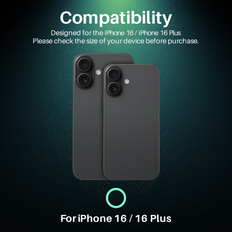 For iPhone 16 / 16 Plus NORTHJO Camera Lens Protector Glitter Ring 3D Tempered Glass Film(Black)