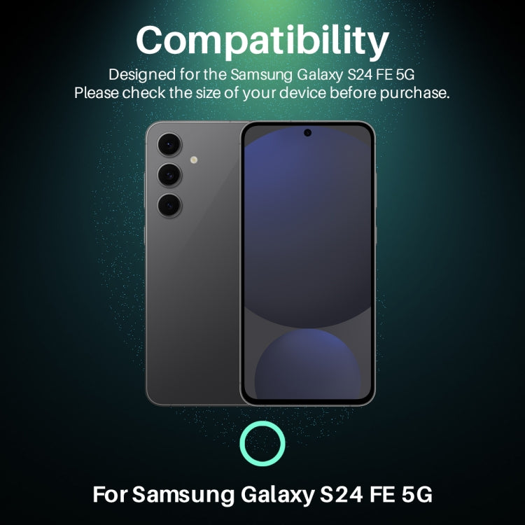 For Samsung Galaxy S24 FE 5G NORTHJO Camera Lens Protector CD Metal Ring Tempered Glass Film(Black)