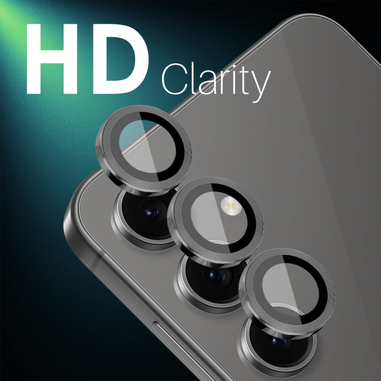 For Samsung Galaxy S24 FE 5G NORTHJO Camera Lens Protector CD Metal Ring Tempered Glass Film(Black)