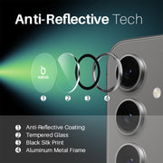For Samsung Galaxy S24 FE 5G NORTHJO Camera Lens Protector CD Metal Ring Tempered Glass Film(Black)