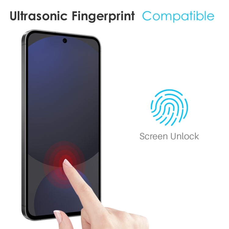 For Samsung Galaxy S25+ 5G NORTHJO TPU Case with Screen and Lens Film, Support Fingerprint Unlock(Transparent)