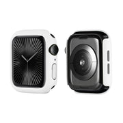 For Apple Watch Series 10 42mm ENKAY Hat-Prince 2 in 1 Solid Color PC Watch Case with Full Coverage PMMA Soft Film(White)
