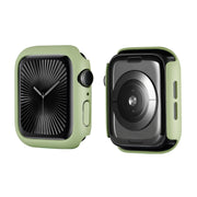 For Apple Watch Series 10 42mm ENKAY Hat-Prince 2 in 1 Solid Color PC Watch Case with Full Coverage PMMA Soft Film(Light Green)