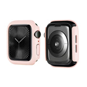 For Apple Watch Series 10 42mm ENKAY Hat-Prince 2 in 1 Solid Color PC Watch Case with Full Coverage PMMA Soft Film(Pink)