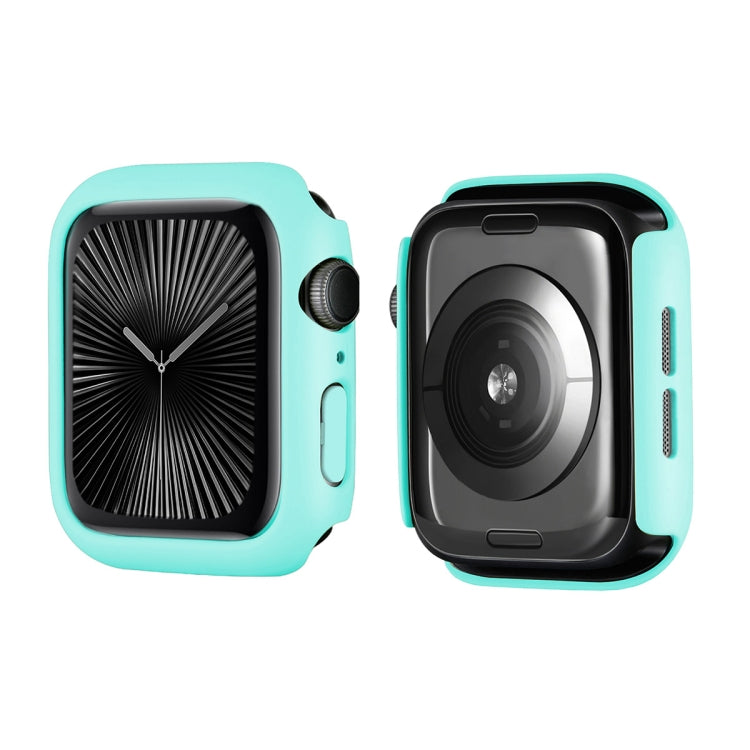 For Apple Watch Series 10 42mm ENKAY Hat-Prince 2 in 1 Solid Color PC Watch Case with Full Coverage PMMA Soft Film(Light Blue)