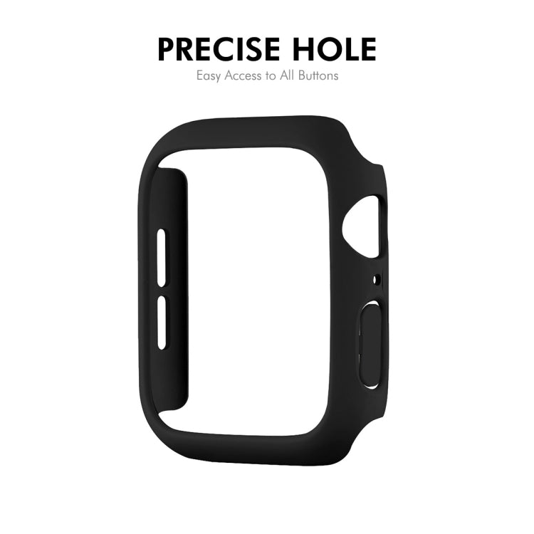 For Apple Watch Series 10 42mm ENKAY Hat-Prince 2 in 1 Solid Color PC Watch Case with Full Coverage PMMA Soft Film(Pink)