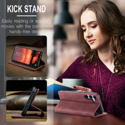 For Samsung Galaxy S25 5G CaseMe 013 Multifunctional Horizontal Flip Leather Phone Case(Red)