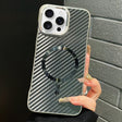 For iPhone 12 Pro Max AG Carbon Fiber Frameless MagSafe Phone Case(Black) - iPhone 12 Pro Max Cases by PMc TechLife | Online Shopping South Africa | PMc TechLife | Buy Now Pay Later Mobicred