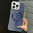 For iPhone 15 Pro Max AG Carbon Fiber Frameless MagSafe Phone Case(Blue) - iPhone 15 Pro Max Cases by PMc TechLife | Online Shopping South Africa | PMc TechLife | Buy Now Pay Later Mobicred