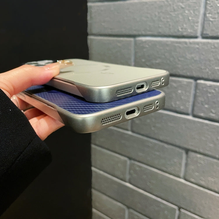 For iPhone 13 AG Carbon Fiber Frameless MagSafe Phone Case(Grey)