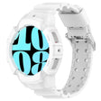For Samsung Galaxy Watch 7 40mm Armor Silicone Watch Band with Watch Case Set(White) - Watch Bands by PMC Jewellery | Online Shopping South Africa | PMC Jewellery | Buy Now Pay Later Mobicred