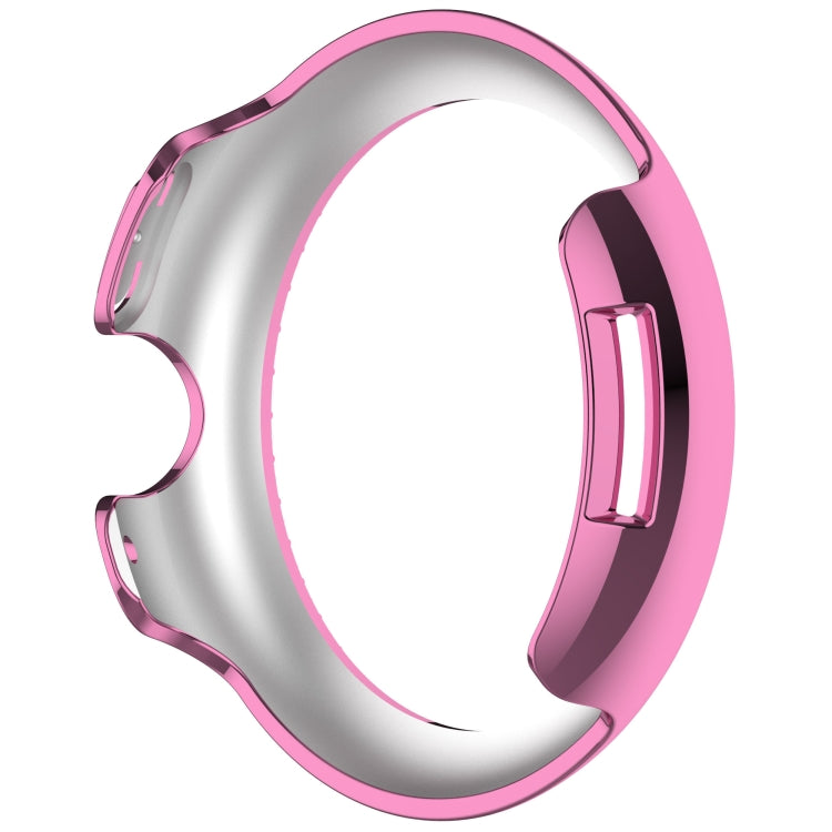 For Google Pixel Watch Diamond Electroplated PC Half Coverage Watch Protective Case(Pink)