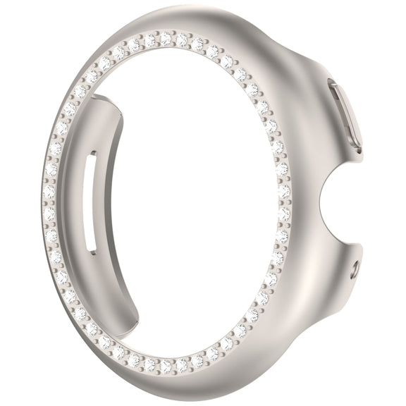 For Google Pixel Watch Diamond Electroplated PC Half Coverage Watch Protective Case(Starlight)