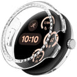 For Google Pixel Watch Diamond Electroplated PC Half Coverage Watch Protective Case(Transparent Color) - Watch Cases by PMC TechLife | Online Shopping South Africa | PMC TechLife | Buy Now Pay Later Mobicred
