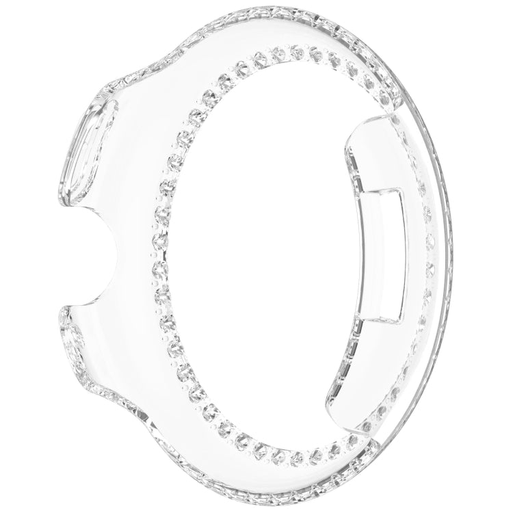 For Google Pixel Watch Diamond Electroplated PC Half Coverage Watch Protective Case(Transparent Color)