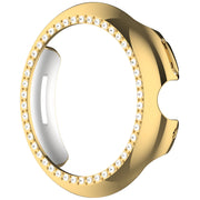 For Google Pixel Watch 3 45mm Diamond Electroplated PC Half Coverage Watch Protective Case(Gold)