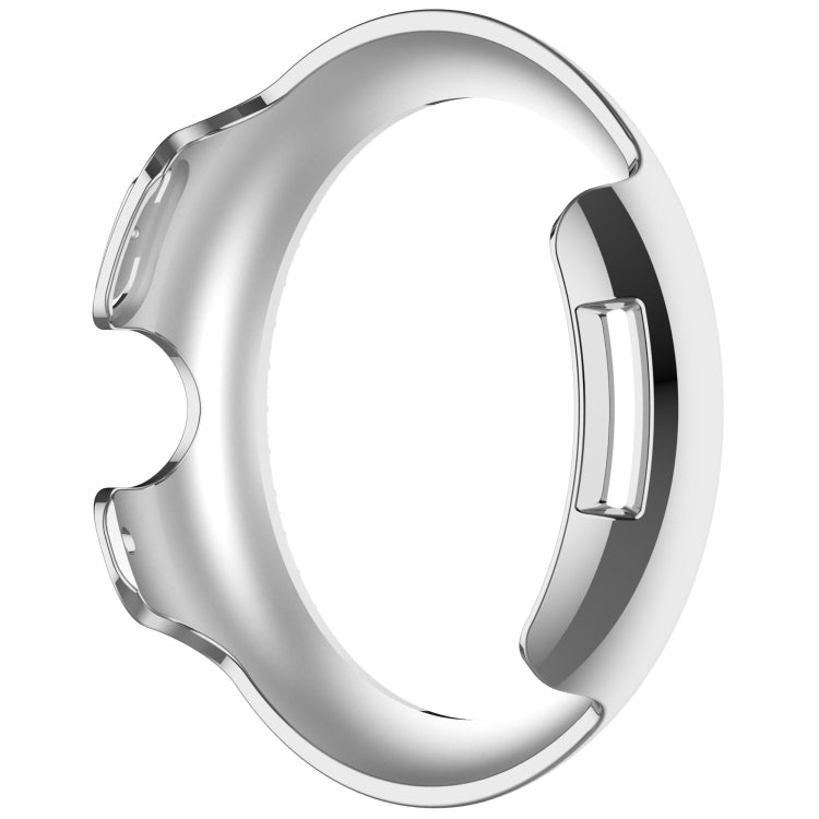 For Google Pixel Watch 3 45mm Diamond Electroplated PC Half Coverage Watch Protective Case(Silver)