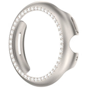 For Google Pixel Watch 3 45mm Diamond Electroplated PC Half Coverage Watch Protective Case(Starlight)