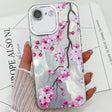 For iPhone 16e Electroplating Flowers Plants Texture TPU Phone Case(Plum Flower FL6) - iPhone 16e Cases by PMC TechLife | Online Shopping South Africa | PMC TechLife | Buy Now Pay Later Mobicred