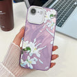 For iPhone 16e Electroplating Flowers Plants Texture TPU Phone Case(Gardenia FL15) - iPhone 16e Cases by PMC TechLife | Online Shopping South Africa | PMC TechLife | Buy Now Pay Later Mobicred