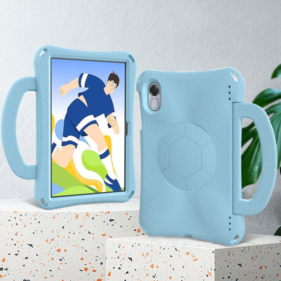 For Honor Pad X8 Pro 11.5 2023 Handle Football Shaped EVA Shockproof Tablet Case(Light Blue)