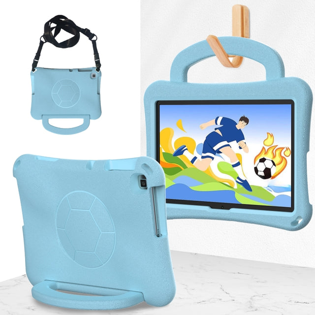 For Honor Pad X8 / X8 Lite 10.1 Handle Football Shaped EVA Shockproof Tablet Case(Light Blue)