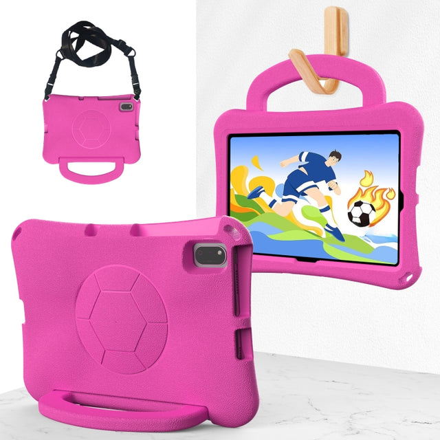 For Honor Pad V7 10.4 2024 Handle Football Shaped EVA Shockproof Tablet Case(Rose Red)