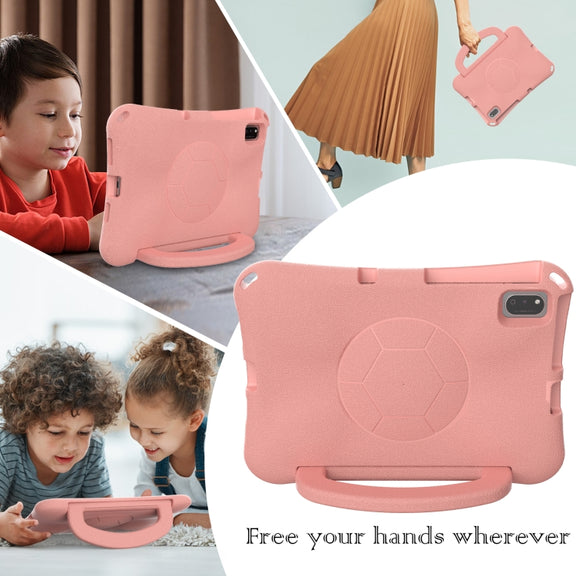 For Honor Pad V7 10.4 2024 Handle Football Shaped EVA Shockproof Tablet Case(Light Pink)