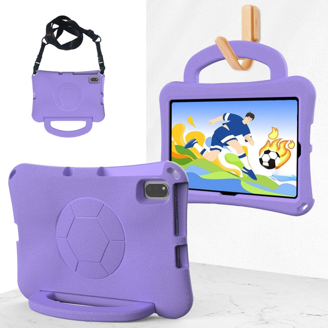 For Honor Pad V6 10.4 2024 Handle Football Shaped EVA Shockproof Tablet Case(Light Purple)