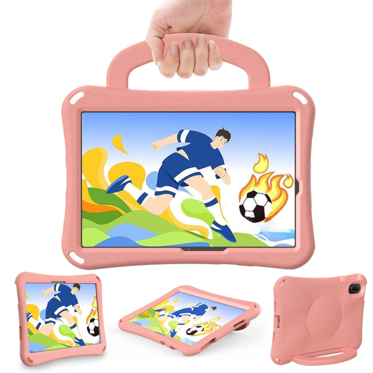 For Huawei MatePad SE 11 2024 Handle Football Shaped EVA Shockproof Tablet Case(Light Pink)