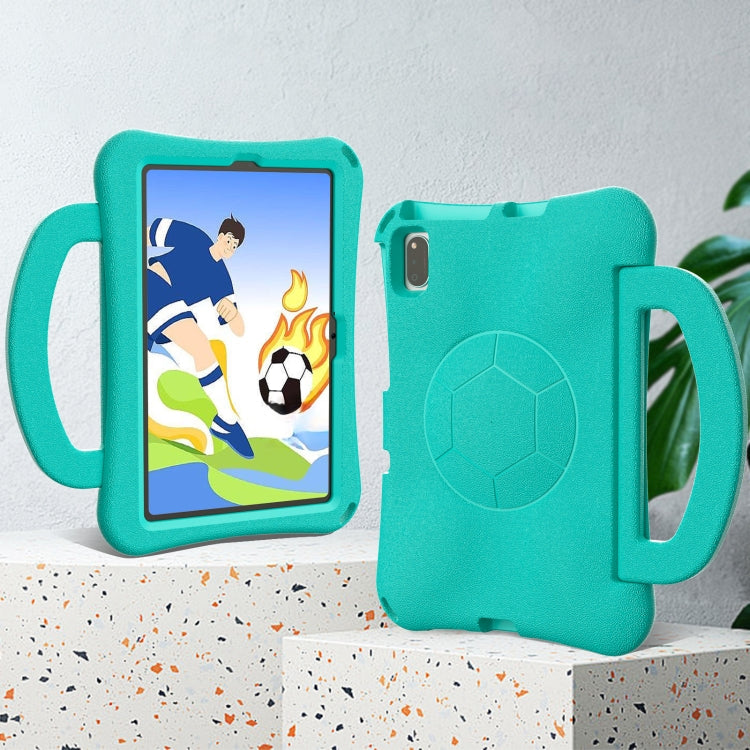 For Huawei MatePad 10.4 2020 / 2022 Handle Football Shaped EVA Shockproof Tablet Case(Mint  Green)