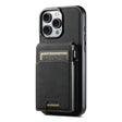 For iPhone 16 Pro Max Suteni H19 Litchi Grain 2-in-1 MagSafe Removable Card Box Back Phone Case(Black) - free shipping - PMC Jewellery - Order now!