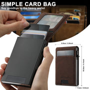 For iPhone 16 Pro Max Suteni H19 Litchi Grain 2-in-1 MagSafe Removable Card Box Back Phone Case(Brown)