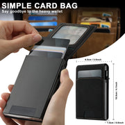 For iPhone 16 Plus Suteni H19 Litchi Grain 2-in-1 MagSafe Removable Card Box Back Phone Case(Black)