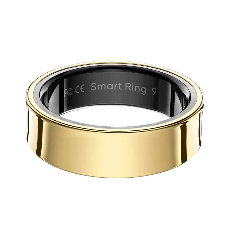 R09 SIZE 8 Smart Ring, Support Heart Rate / Blood Oxygen / Sleep Monitoring / Multiple Sports Modes(Gold)