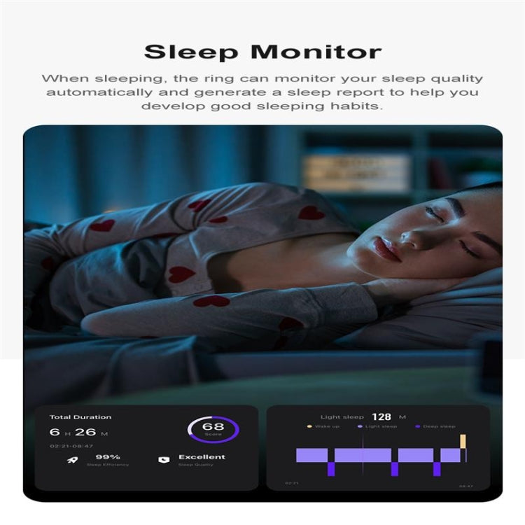 R09 SIZE 12 Smart Ring, Support Heart Rate / Blood Oxygen / Sleep Monitoring / Multiple Sports Modes(Silver)