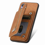 For OnePlus Ace 3 5G / 12R 5G Retro MagSafe Zipper Wallet Card Bag Back Phone Case(Brown)