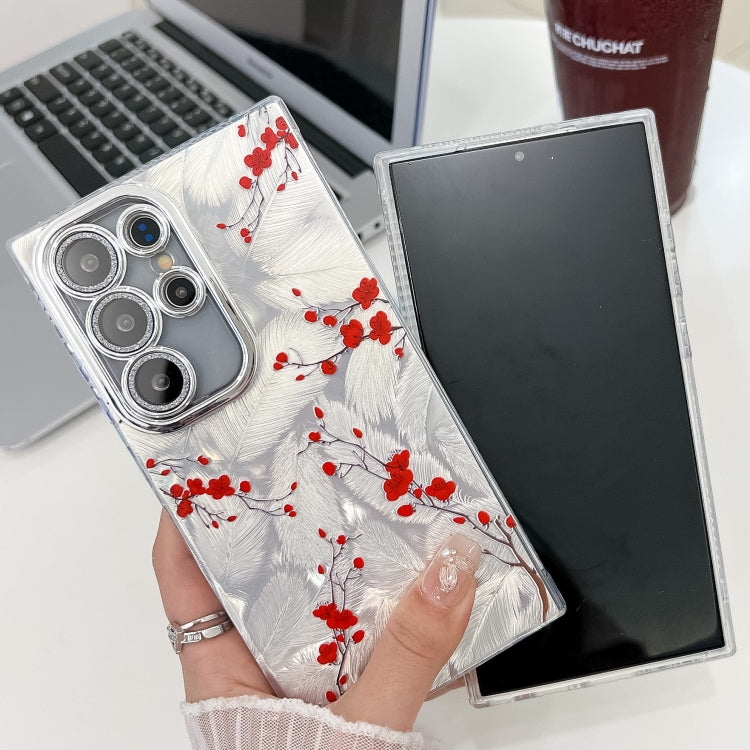 For Samsung Galaxy S25 5G Electroplating Flower Texture TPU Phone Case(Wild Chrysanthemum SH5)