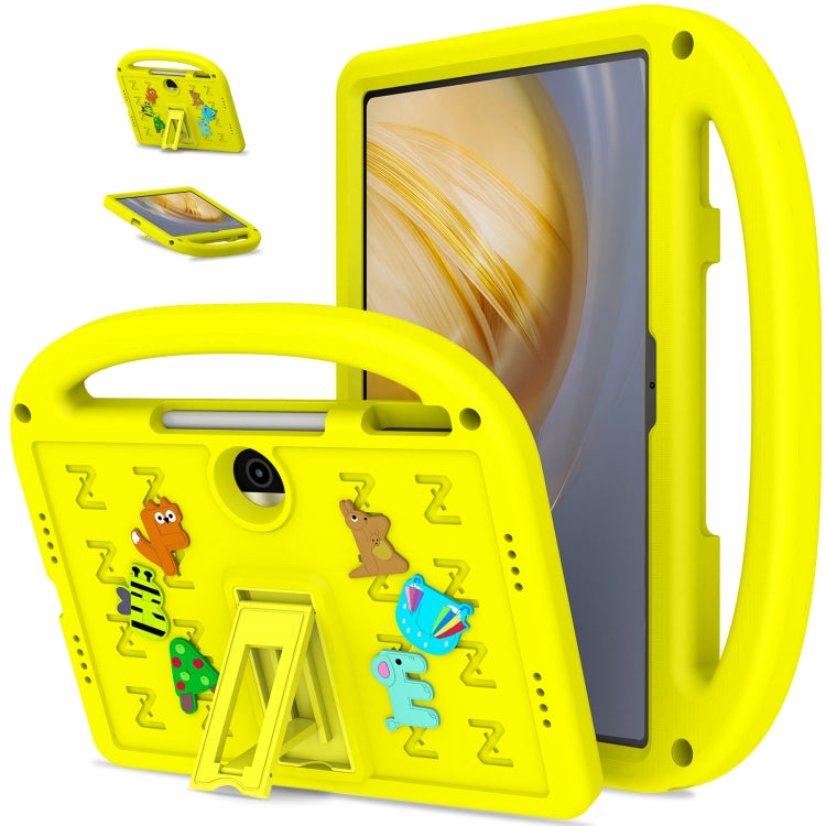 For Honor Pad 9 12.1 Cartoon Sparrow EVA Shockproof Tablet Case(Yellow)