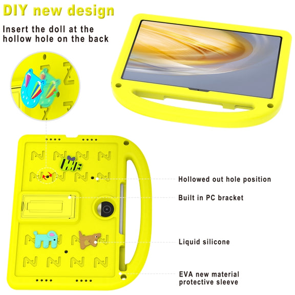 For Honor Pad 9 12.1 Cartoon Sparrow EVA Shockproof Tablet Case(Yellow)