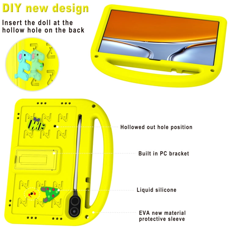 For Honor Pad X8 Pro 11.5 Cartoon Sparrow EVA Shockproof Tablet Case(Yellow)