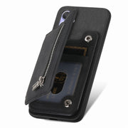 For Huawei Pura 70 Pro+ Retro MagSafe Zipper Wallet Card Bag Back Phone Case(Black)