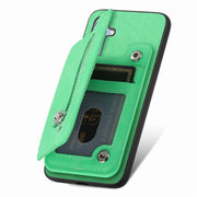For Honor X50i+ Retro MagSafe Zipper Wallet Card Bag Back Phone Case(Green)