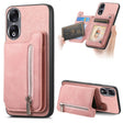 For Honor 90 Pro 5G Retro MagSafe Zipper Wallet Card Bag Back Phone Case(Pink) - Honor Cases by PMC TechLife | Online Shopping South Africa | PMC TechLife | Buy Now Pay Later Mobicred